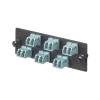 Panduit - FAP6WAQDLCZ Acopladora de Fibra Optica FAP, Con 6 Conectores LC Duplex (12 Fibras), Para Fibra Multimodo OM3/OM4, Color Aqua